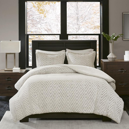 100% Polyester Back Printed Brushed Long Fur Comforter Set,MP10-4801