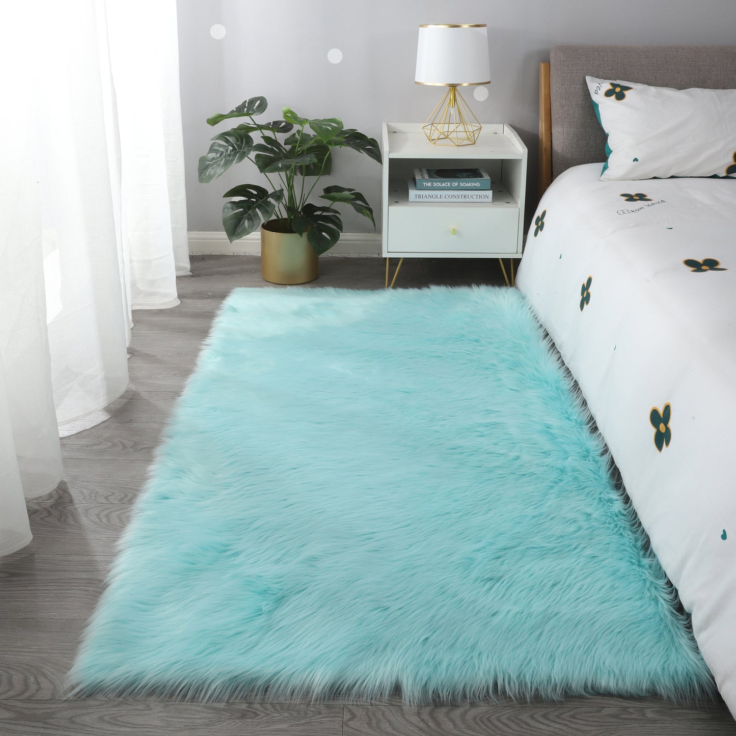 "Cozy Collection" Ultra Soft Fluffy Faux Fur Sheepskin Area Rug