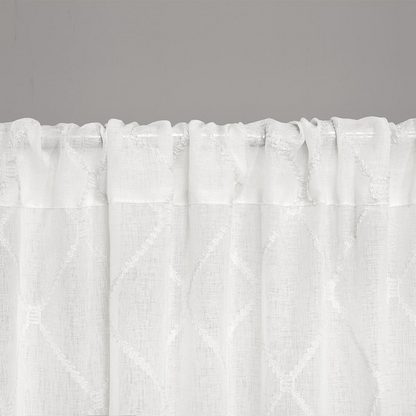 Madison Park's Irina Embroidered Diamond Sheer Window Panel