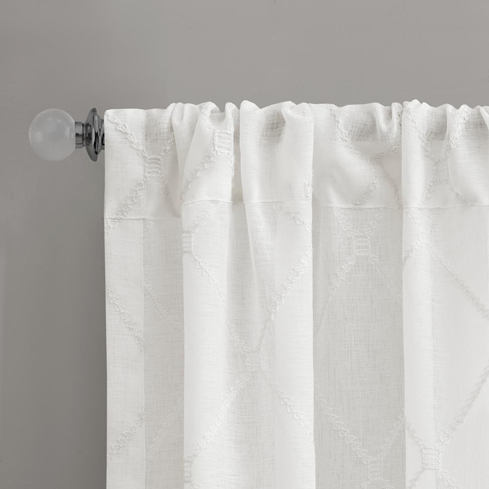 Madison Park's Irina Embroidered Diamond Sheer Window Panel