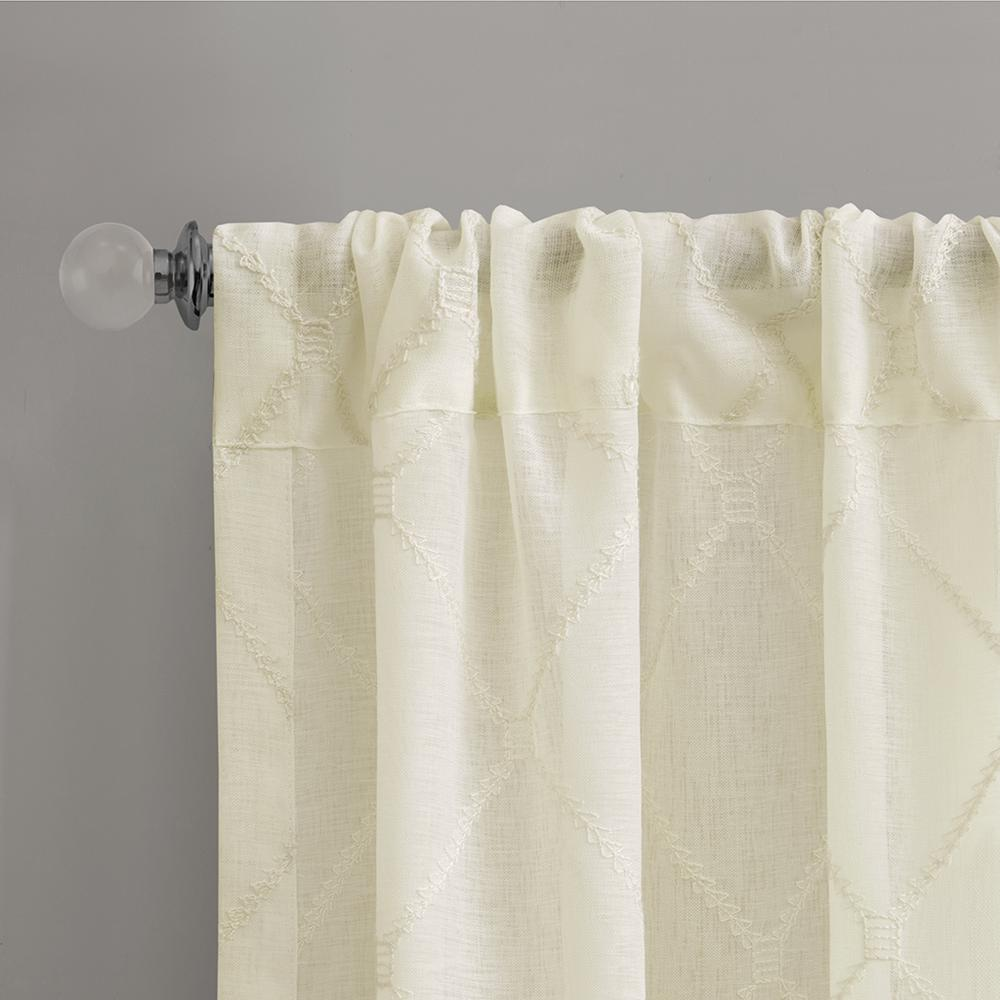 Madison Park's Irina Embroidered Diamond Sheer Window Panel