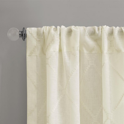 Madison Park's Irina Embroidered Diamond Sheer Window Panel