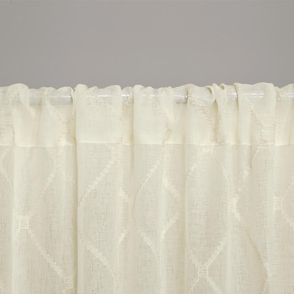 Madison Park's Irina Embroidered Diamond Sheer Window Panel