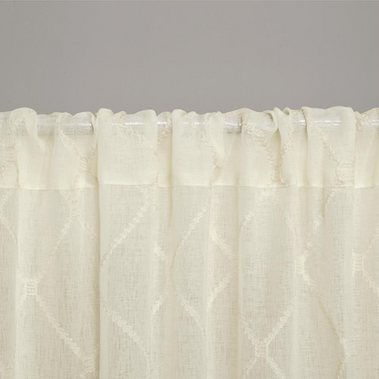 Madison Park's Irina Embroidered Diamond Sheer Window Panel