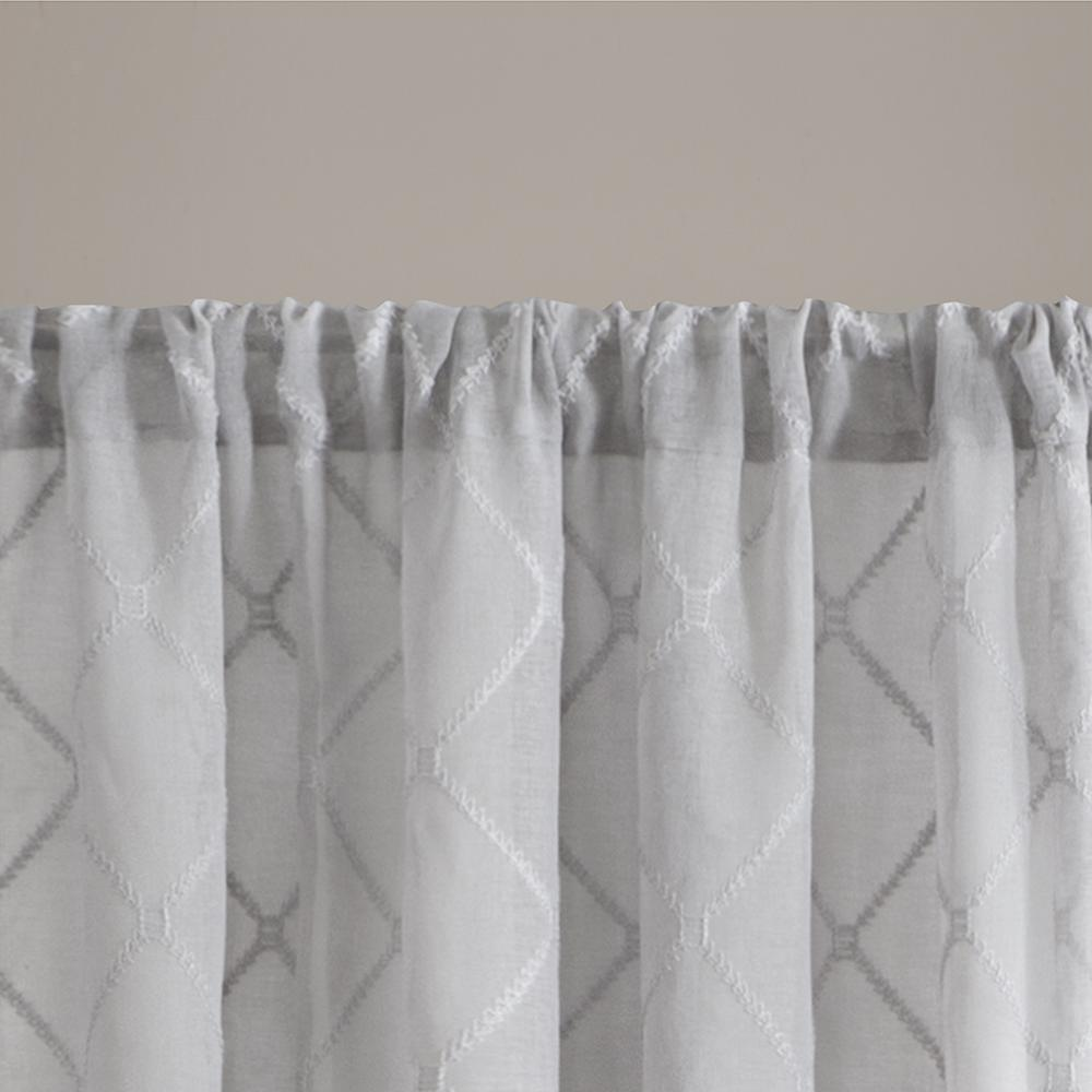 Madison Park's Irina Embroidered Diamond Sheer Window Panel