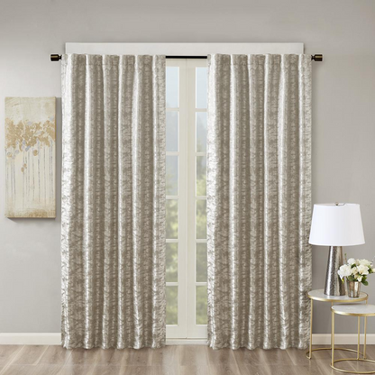 100% Polyester Jacquard Total Blackout Window Panel w/ BO lining,SS40-0097