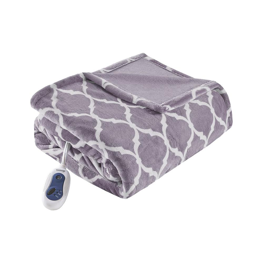 100% Polyester Heated Ogee Throw - 60x70" - Lavendar