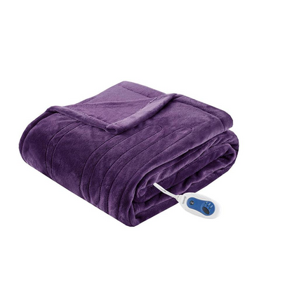 100% Polyester Solid Microlight / Solid Microlight Heated Throw, BR54-1923