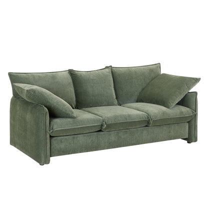 [NOT available on wayfair] Mid-century Sofa 3 Seater Cozy Couch for Living room Apartment Lounge Bedroom, Green