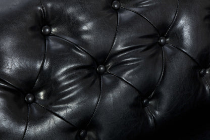 2047Black PU Leather Sofa