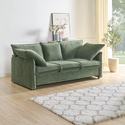 [NOT available on wayfair] Mid-century Sofa 3 Seater Cozy Couch for Living room Apartment Lounge Bedroom, Green