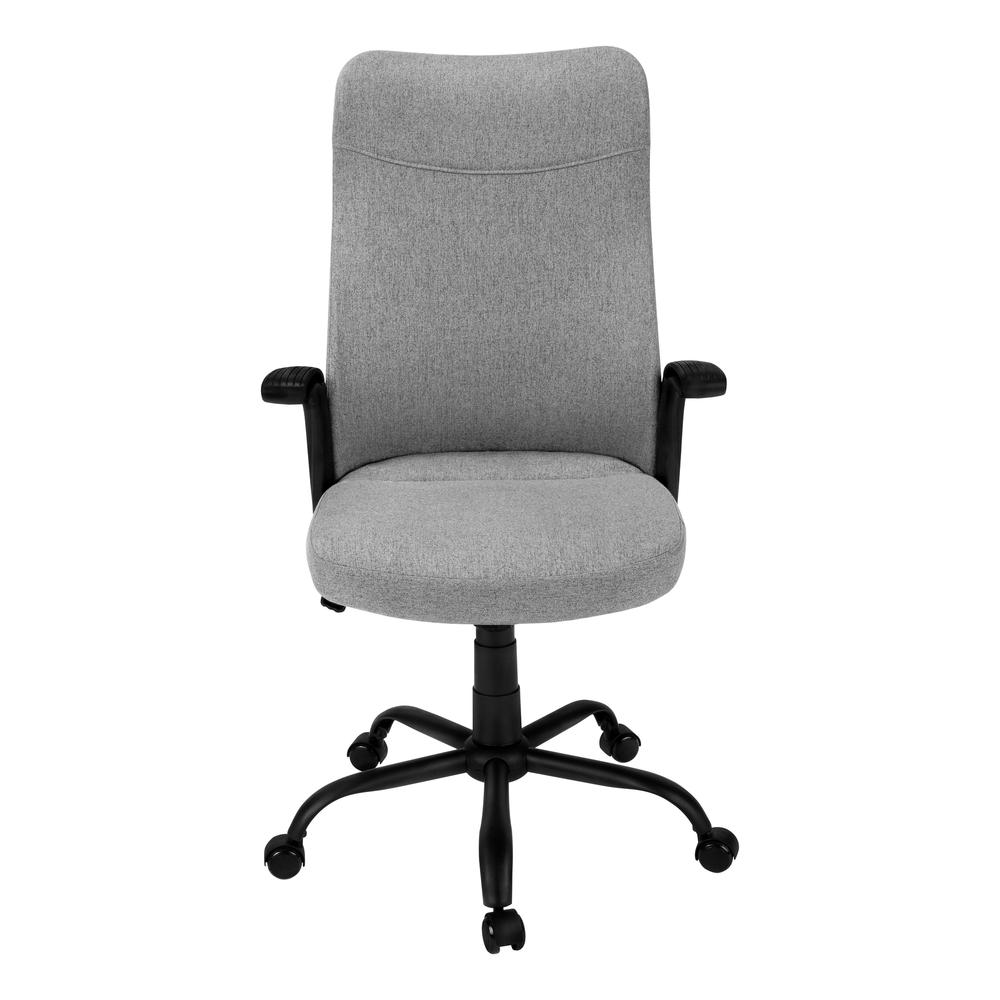 OFFICE CHAIR - BLACK / DARK GREY FABRIC / MULTI POSITION