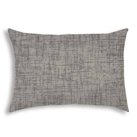 WEAVE Gray Indoor/Outdoor Pillow - Sewn Closure