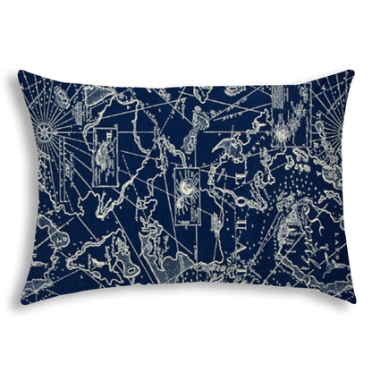 BAHAMA BREEZE Navy Indoor/Outdoor Pillow - Sewn Closure