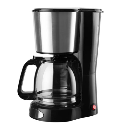 YSSOA Drip Coffee Maker 12 Cup, Anti-Drip Coffee Machine, Auto Keep Warm Function, Clear Water Level Window Coffee Pots, Small Coffee Makers Black, Stainless Steel