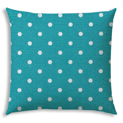 DINER DOT Turquoise Indoor/Outdoor Pillow - Sewn Closure