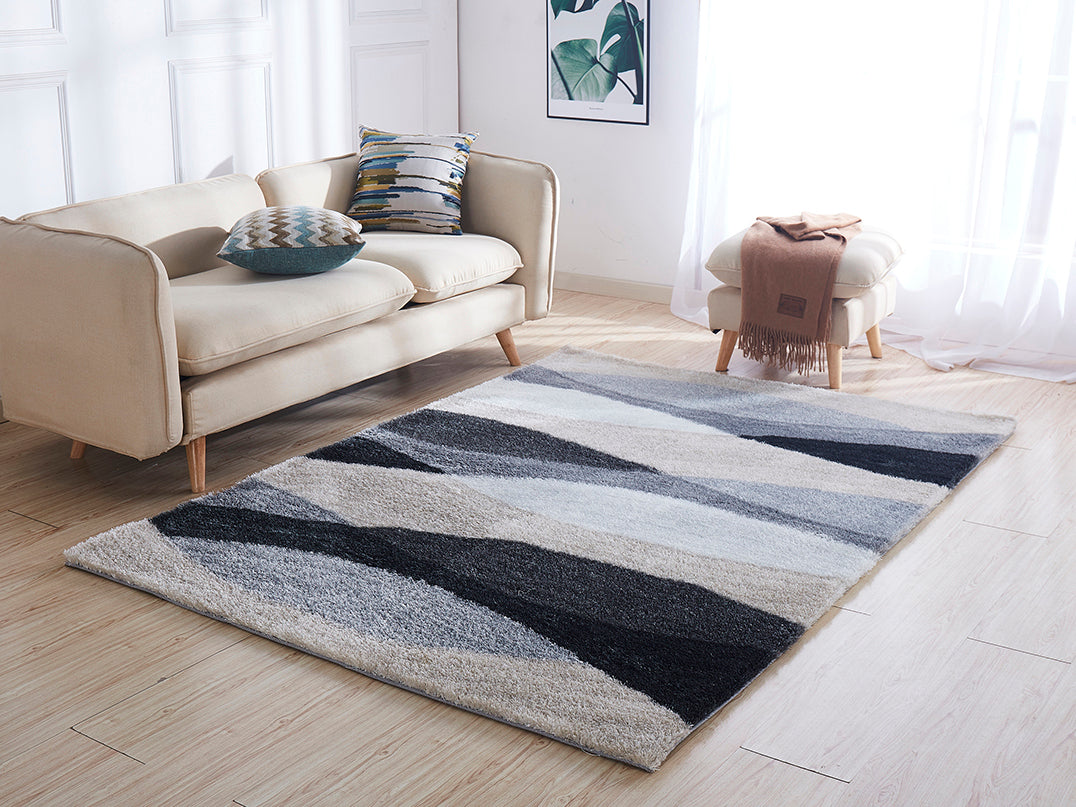 "Aria Collection" Soft Pile Hand Tufted Shag Area Rug