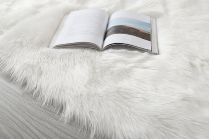 "Cozy Collection" Ultra Soft Fluffy Faux Fur Sheepskin Area Rug